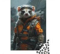 Rompecabezas Cuadrado Creativo futurista de 1000 Piezas para Adultos y Juguetes educativos de Madera (75x50cm)