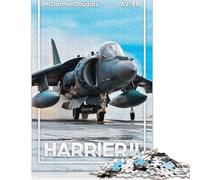 Rompecabezas Cuadrado Creativo Harrier II AV8B de 1000 Piezas para Adultos. Juego desafiante de Rompecabezas de Papel de 38 x 26 cm.