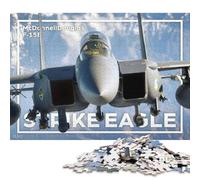 Rompecabezas Cuadrado Creativo Strike Eagle F15C de 1000 Piezas para Adultos. Juego de ingenio y Rompecabezas de Papel. Medidas: 38 x 26 cm / 1000 Piezas.