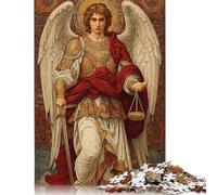 Rompecabezas Cuadrado de 1000 Piezas Ángel de la Justicia y el Equilibrio para Adultos y niños. Rompecabezas de Madera 1000 Piezas (75 x 50 cm).