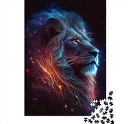 Rompecabezas Cuadrado de 1000 Piezas con Cara de león para Adultos. Ideal para decoración del hogar. Medidas: 38 x 26 cm.