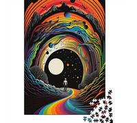 Rompecabezas Cuadrado de 1000 Piezas con diseño de IA y una Persona en el Espacio. Ideal para Adultos. Rompecabezas Educativo de Papel para Toda la Familia. Medidas: 38 x 26 cm.