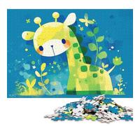 Rompecabezas Cuadrado de 1000 Piezas con diseño de Jirafa para niños y Adultos, Rompecabezas de Madera, Juego práctico de 1000 Piezas (75x50cm)