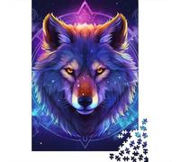 Rompecabezas Cuadrado de 1000 Piezas con diseño de Lobo para Adultos. Juego de desafío único. Medidas: 38 x 26 cm.