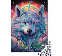 Rompecabezas Cuadrado de 1000 Piezas con diseño de Lobo para Adultos, Juego Educativo de Papel para niños (38 x 26 cm / 1000 Piezas)