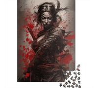 Rompecabezas Cuadrado de 1000 Piezas con temática de geishas y samuráis japoneses para Adultos. Rompecabezas de Madera Educativo. Juego Familiar. 1000 Piezas (75x50cm).