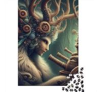 Rompecabezas Cuadrado de 1000 Piezas con temática de mitos del Bosque para Adultos, Rompecabezas de Madera, Adultos y 1000 Piezas (75x50cm)
