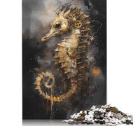 Rompecabezas Cuadrado de 1000 Piezas de Caballito de mar para Adultos, Rompecabezas de Papel, Juego Educativo, Juguete de desafío, 38 x 26 cm (1000 Piezas)