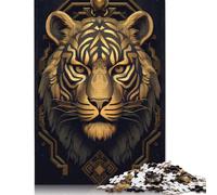 Rompecabezas Cuadrado de 1000 Piezas de Golden Tiger Art para Adultos, Rompecabezas de Madera, Adultos, 1000 Piezas (75 x 50 cm)