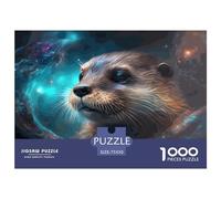 Rompecabezas Cuadrado de 1000 Piezas de Nutria para Adultos, de Madera, Juguete Educativo, 1000 Piezas (75 x 50 cm)