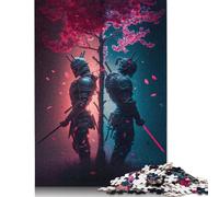 Rompecabezas Cuadrado de 1000 Piezas de Samurai del Bien y el Mal para Adultos y Rompecabezas de Madera, Juguetes educativos, Juegos Familiares, 1000 Piezas (75 x 50 cm)