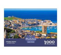 Rompecabezas Cuadrado de 1000 Piezas de St Ives, Cornwall, para Adultos, de Madera, para Entretenimiento Familiar, 1000 Piezas (75 x 50 cm)