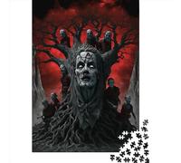 Rompecabezas Cuadrado de 1000 Piezas El árbol Maldito para Adultos, Rompecabezas de Madera, Juego práctico de 1000 Piezas (75x50cm)