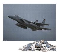Rompecabezas Cuadrado de 1000 Piezas F15C de la Fuerza Aérea de los Estados Unidos para Adultos. Rompecabezas de Papel, Juguete, decoración de Pared, 38 x 26 cm / 1000 Piezas.