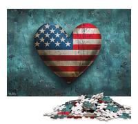 Rompecabezas Cuadrado de 1000 Piezas I Love America para Adultos y niños Medidas: 38 x 26 cm.