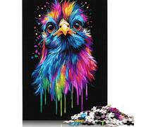 Rompecabezas Cuadrado de 1000 Piezas Pop Art Rainbow Silkie Chire para Adultos y Rompecabezas de Madera, Juego Educativo, 1000 Piezas (75 x 50 cm)
