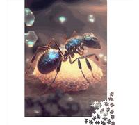 Rompecabezas Cuadrado de 1000 Piezas sobre la Vida de Las Hormigas para Adultos y Rompecabezas de Madera para Actividades Familiares 1000 Piezas (75x50cm)