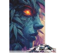 Rompecabezas Cuadrado de 500 Piezas con espíritu de la Naturaleza y Ojo ardiente para Adultos, Rompecabezas de Madera, Juguetes educativos de Aprendizaje, Juegos Familiares, 500 Piezas (52x38cm)