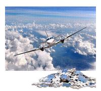 Rompecabezas Cuadrado de 500 Piezas con Forma de avión Airbus Boeing para Adultos y Rompecabezas de Madera 500 Piezas (52x38cm)