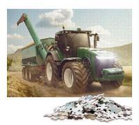 Rompecabezas Cuadrado de 500 Piezas con Tractor conduciendo en una Granja para Adultos, Rompecabezas de Madera, Juguete, decoración de Pared, 500 Piezas (52x38cm)