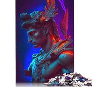 Rompecabezas Cuadrado de 500 Piezas de Hermes Oscuro para Adultos, Rompecabezas de Madera, Juego práctico, 500 Piezas (52 x 38 cm)