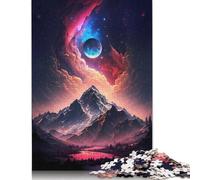 Rompecabezas Cuadrado de 500 Piezas de Nebula Mountains para Adultos, Rompecabezas de Madera, Juego Educativo para niños, 500 Piezas (52 x 38 cm)