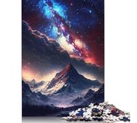 Rompecabezas Cuadrado de 500 Piezas de The Great Galaxy Mount para Adultos, Rompecabezas de Madera, Juguetes de Entretenimiento Familiar, 500 Piezas (52 x 38 cm)