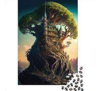 Rompecabezas Cuadrado de 500 Piezas del Reino de los Cuentos de Hadas para Adultos, Rompecabezas de Madera, Adultos y 500 Piezas (52x38cm)