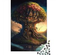 Rompecabezas Cuadrado de 500 Piezas del Reino de los Cuentos de Hadas para Adultos y Rompecabezas de Madera, Juego Educativo, Juguete de desafío, 500 Piezas (52x38cm)