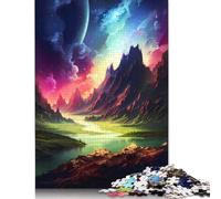 Rompecabezas Cuadrado de 500 Piezas Fantasy Astral Wonderland para Adultos y Rompecabezas de Madera, Juguetes educativos, Juegos Familiares, 500 Piezas (52 x 38 cm)