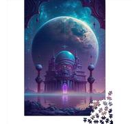 Rompecabezas Cuadrado de 500 Piezas Palacio en el mar para Adultos, Rompecabezas de Madera, Juego Educativo para niños, 500 Piezas (52 x 38 cm).