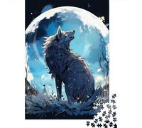 Rompecabezas Cuadrado de Lobo de 1000 Piezas para Adultos, Rompecabezas de Papel, Juguete de Entretenimiento Familiar, 38 x 26 cm / 1000 Piezas