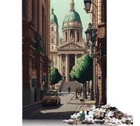 Rompecabezas Cuadrado de Viena de 1000 Piezas con diseño de píxeles para Adultos y Rompecabezas de Madera para Navidad (75 x 50 cm)