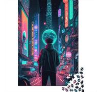 Rompecabezas Cuadrado futurista de 1000 Piezas para Adultos. Ideal para aliviar el estrés. Un Regalo navideño único. Medidas: 38 x 26 cm / 1000 Piezas.