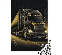 Rompecabezas Cuadrado Grande de 500 Piezas con Forma de camión para Adultos, Rompecabezas de Madera, Juguete, decoración de Pared, 500 Piezas (52x38cm)