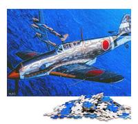 Rompecabezas Cuadrado Ki61 Otsu Japan Fighter de 500 Piezas para Adultos, Rompecabezas de Madera, Juego práctico de 500 Piezas (52x38cm)