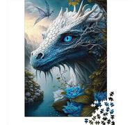 Rompecabezas Cuadrado Mandala Dragón de Hielo Selva de 1000 Piezas para Adultos, Rompecabezas de Papel, Juego práctico, 38x26cm/1000 Piezas