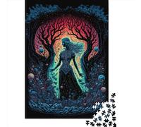 Rompecabezas Cuadrado Mother Earth Blacklight II de 500 Piezas para Adultos, Rompecabezas de Madera, Adultos y 500 Piezas (52x38cm)