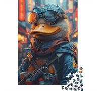 Rompecabezas Cuadrado Ninja_Duck de 1000 Piezas para Adultos. Juego Educativo de Papel. 38 x 26 cm / 1000 Piezas.