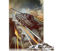 Rompecabezas Cuadrado Panther II de 500 Piezas para Adultos, Rompecabezas de Madera, Juguete Educativo de Aprendizaje de 500 Piezas (52x38cm)