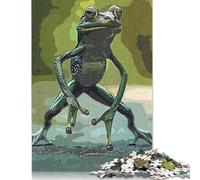 Rompecabezas Cuadrado Vintage de Rana de 1000 Piezas para Adultos. Rompecabezas de Madera. Juego Educativo para Adultos. 1000 Piezas (75 x 50 cm).