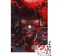 Rompecabezas Cuadrados creativos de 1000 Piezas Color Rojo Sangre para Adultos, Rompecabezas de Madera, Juegos de desafío únicos, 1000 Piezas (75x50cm)