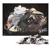 Rompecabezas Cuadrados creativos de 1000 Piezas de Smoke and Steel para Adultos, Rompecabezas de Madera, Juegos de desafío únicos de 1000 Piezas (75x50cm)