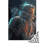 Rompecabezas Cuadrados creativos de 1000 Piezas de Soldados Piratas espaciales para Adultos, Rompecabezas de Madera, Juegos de desafío únicos de 1000 Piezas (75x50cm)