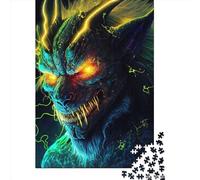 Rompecabezas Cuadrados creativos de 500 Piezas con temática de Demonios relámpago para Adultos, Rompecabezas de Madera, Juegos de desafío únicos de 500 Piezas (52x38cm)