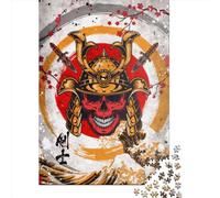 Rompecabezas Cuadrados creativos de 500 Piezas de Guerreros samuráis para Adultos y Rompecabezas de Madera, Juego Educativo para Adultos 500 Piezas (52x38cm)