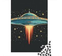 Rompecabezas Cuadrados de 1000 Piezas con Forma de OVNI para Adultos, Juguete Educativo de Madera, Rompecabezas de 1000 Piezas (75x50cm)