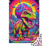 Rompecabezas Cuadrados de Dinosaurios de 1000 Piezas para Adultos y Rompecabezas de Madera para Actividades Familiares 1000 Piezas (75x50cm)