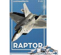 Rompecabezas Cuadrados F22 Raptor de 500 Piezas para Adultos y Rompecabezas de Madera para Toda la Familia (52 x 38 cm)