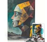 Rompecabezas cubista de 1000 Piezas para Adultos: Cabeza y Figura Humana, Juego Educativo, Mejora la Memoria, cumpleaños y Navidad 38x26cm